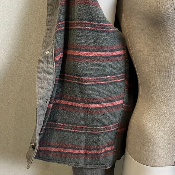 ARMANI JEANS BUCKLE DENIM FIELD JACKET - Picture 15 of 16